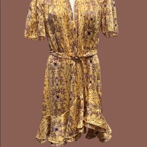 sandro Yellow Floral Dress